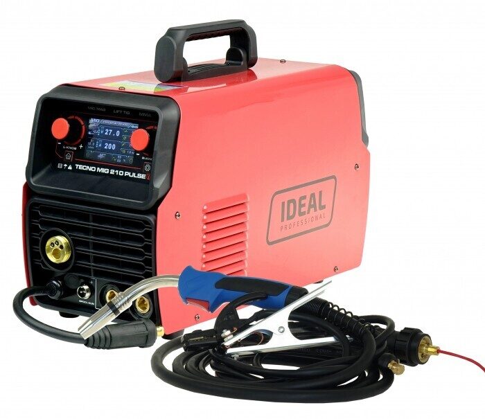 IDEAL Tecno MIG 210 DOUBLE PULSE LCD keevitusseade (poolautomaatne) (Welldo)